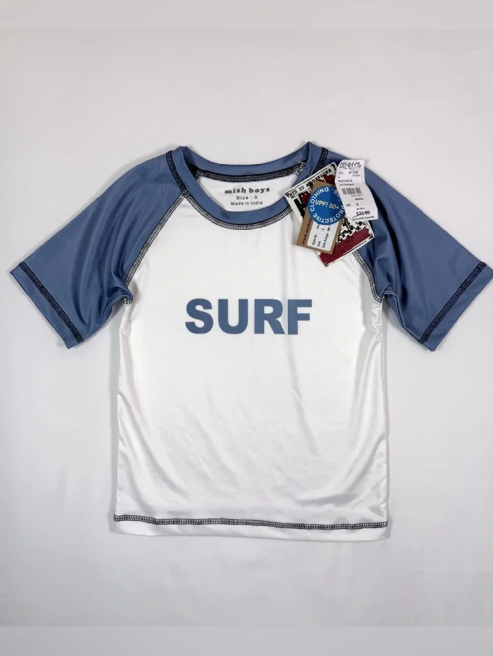 NWT MISH BOYS Boys Surf Rashguard Shirt‎ Size 5 Beach Coastal Swim Athletic NEW